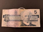 1986 CANADA OTTAWA $5 DOLLAR BILL