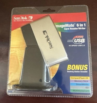 SanDisk ImageMate 6-in-1 USB Card Reader Writer Docking Station NEW Sealed NOS