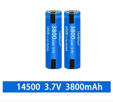 2x 14500 3.7V 3800mah AA lithium ion recharge battery electric toothbrush razor 3.25 per battery