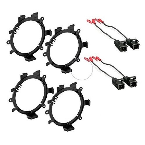 2 Pairs GMSB345 5-1/4" to 6-1/2" GM Speaker Bracket & 72-4568 Wiring Harness - Picture 1 of 1