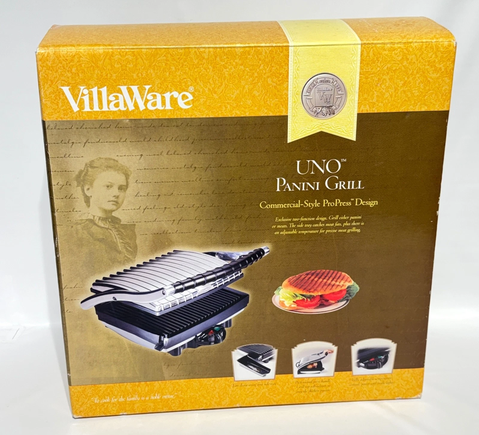 VillaWare UNO Panini Grill 2160 Commercial Style ProPress Design NO Drip Tray
Opens in a new window