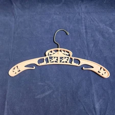 Vintage Circus Pink Plastic Clothes Hanger Clown Big Top Carousel Horses Child