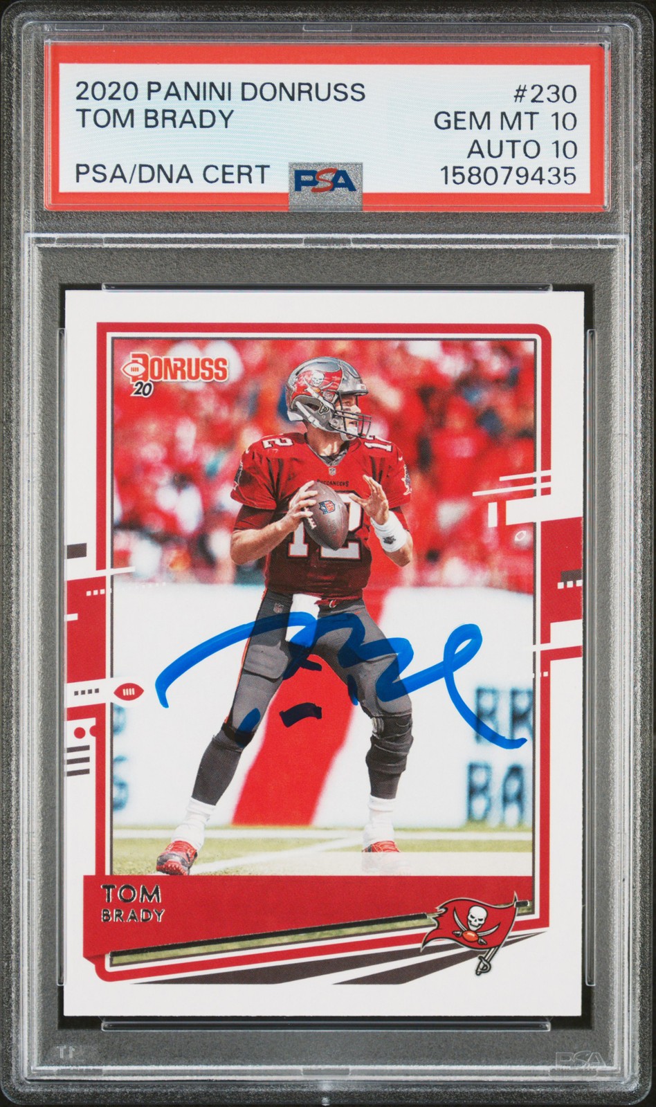 2020 PANINI DONRUSS #230 TOM BRADY PSA 10 DNA AUTO 10