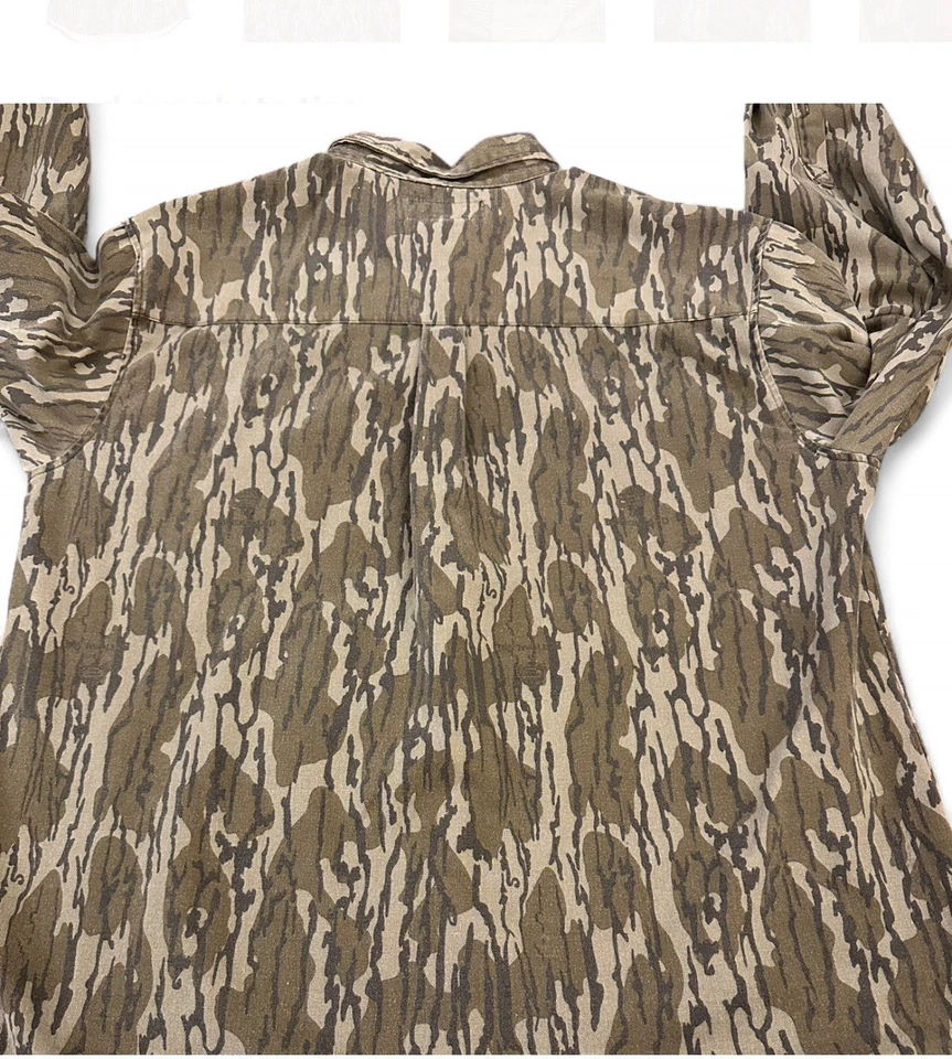 Vtg Mossy Oak Bottomland Camo Shirt Mens Large Button Up Long Sleeve Hunting - Image 2 of 4