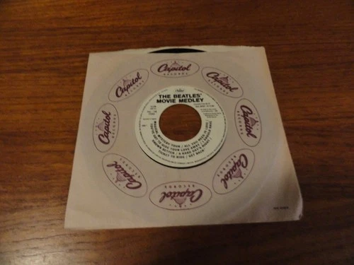 THE BEATLES Movie Medley/Fab Four on Film CANADA PROMO 7" 45 CAPITOL 1982 EX