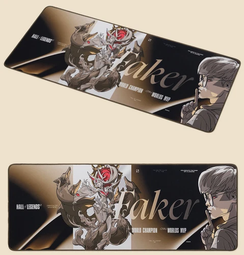 Hot of Legends LOL Hall of Fame Faker Mouse Pad with Full Package Lock Edges - Picture 8 of 8