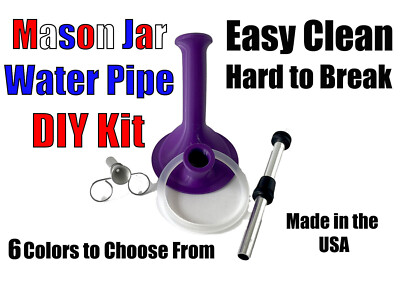 DYI Build Your Own Water Pipe -  Mason Jar - 6 Colors Collectible Tobaccian