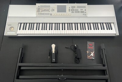 Silver KORG M3 88-Key Keyboard Music Workstation/Sampler + Stand + Pedals 