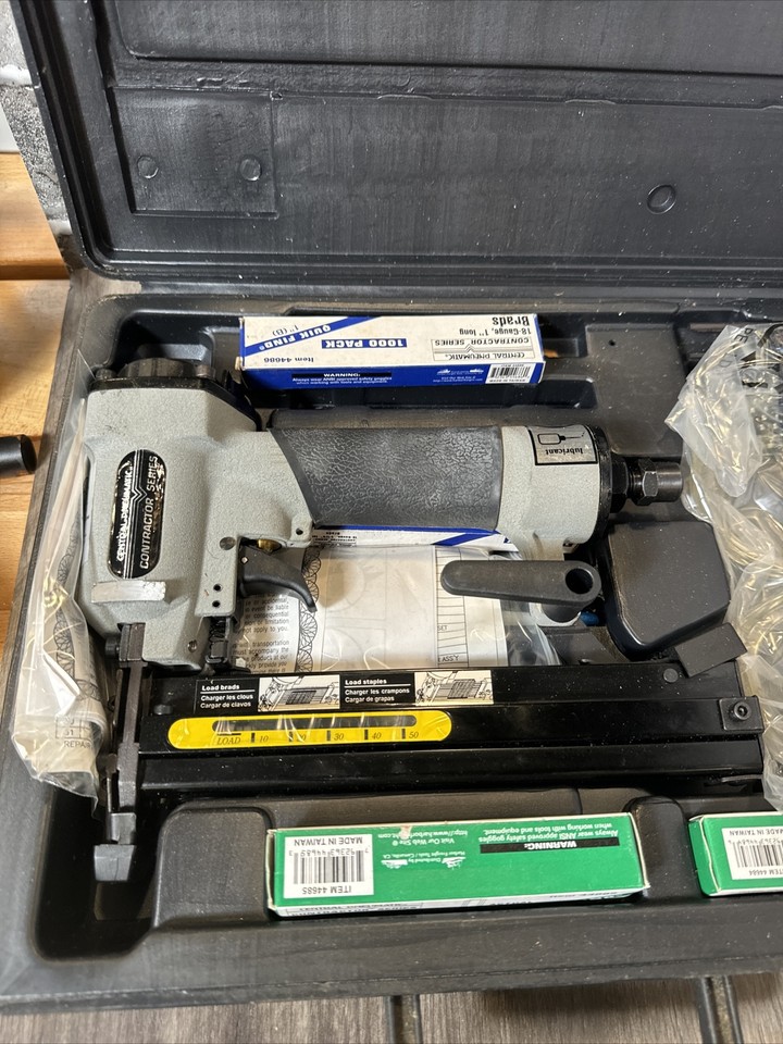 CENTRAL PNEUMATIC CONTRACTOR SERIES 18GAUGE AIR BRAD NAILER ITEM