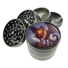Mythical Creatures D4 Titanium Grinder 4 Piece Magnetic Hand Mueller 