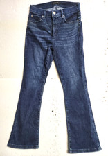 Ann Taylor Jeans Women Size 4 Blue Denim Pants Mid Rise The Boot Crop