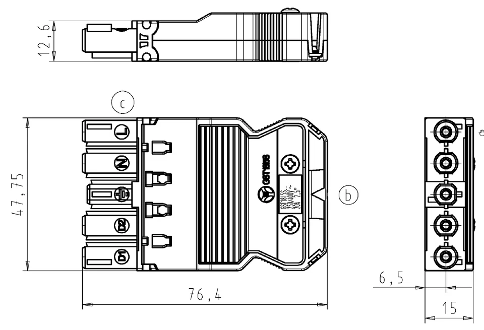 92.953.4453.0 Connector Female GST18I5S ZR1 S PB02 Wieland Electric - Image 4 of 4