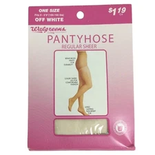 Walgreens Regular Sheer Pantyhose One Size Off White Nylon Blend