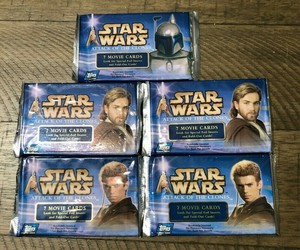 TOPPS STAR WARS ATTACK OF THE CLONES MOVIE TRADING CARDS (5 UNOPENED PACKS) | eBay