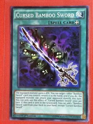 yugioh bamboo sword cards NECH-EN068 Cursed Bamboo Sword Common 1st Edition YuGiOh Card NM