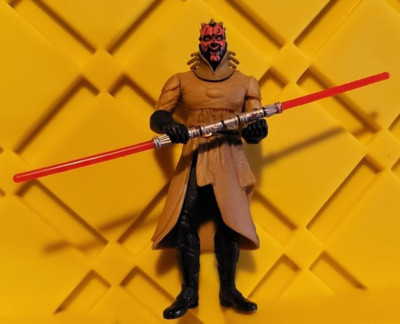 2000 STAR WARS POTJ Force File DARTH MAUL SITH APPRENTICE Loose 3.75'' Figure