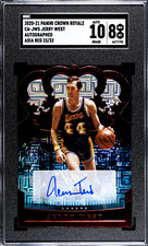 2020-21 Crown Royale Crown Autographed AUTO Jerry West Asia Red /32 SGC 8/10