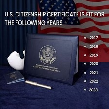 Citizenship Certificate Holder - US Citizenship Gifts - PU Naturalization Cer US