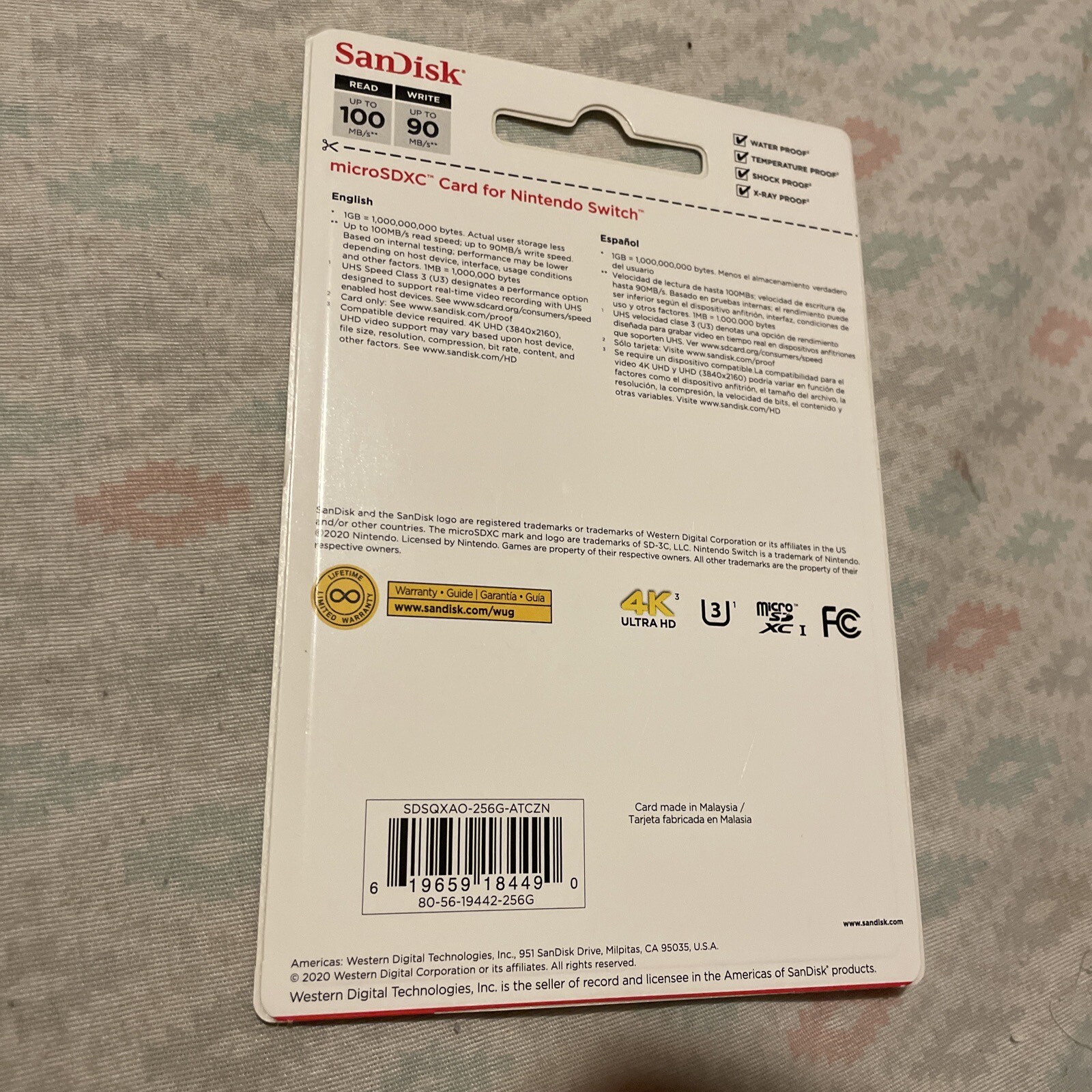 SanDisk 256GB Nintendo Switch Memory Card with MicroSDXC Card