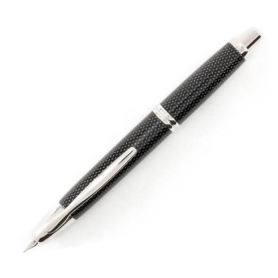 Pilot Vanishing Point Retractable Fountain Pen, Black Carbonesque, Fine (60146)