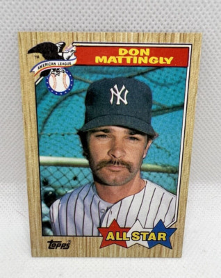 Don Mattingly #606 Error Print Double Moustache MINT Topps 1987 All Star