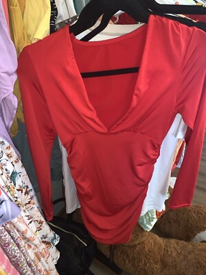 red bodycon dress ebay Red Dress Bodycon (SIZE SMALL)