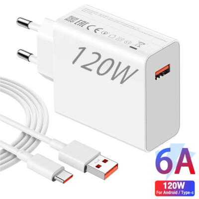 120W Schnell Ladegerät Netzteil USB-C Power Adapter für Xiaomi Huawei Handy DE