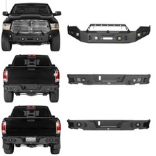 Hooke Road Full Width Steel Front Bumper Or Rear Bumper For 13-18 Dodge Ram 1500 Hooke Road Full Width Steel Front Bumper Or Rear Bumper For 13-18 Dodge Ram 1500