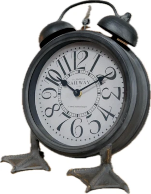 DUTCH Extravagante Reloj de Escritorio con Pies de Pato/Ganso | Estilo Reloj Despertador Tradicional