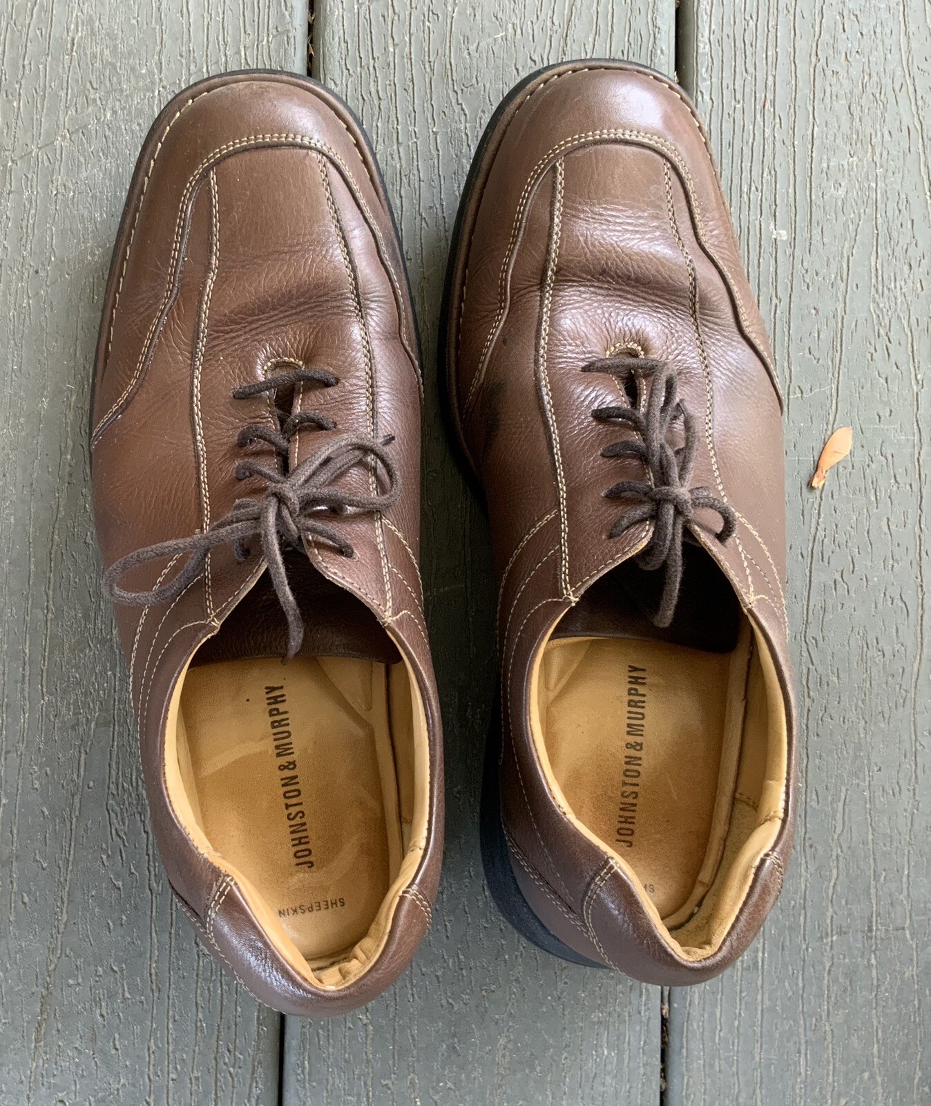 SAOLA Scarpe Oxford JOHNSON&MURPHY 10M marrone pelle 10M suola interna in pelle di pecora