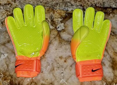 NIKE GK Premier SGT Citrus Orange Volt Goalkeeper Gloves NEW Mens