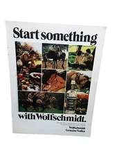 1974 Start Something With Wolfschmidt Vodka Original Print Ad 70s