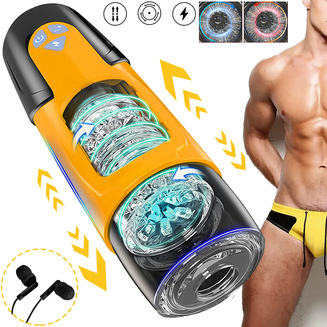 Elektrischer Masturbators Mann Handfrei Cup 7 Modi Teleskopfunktion & Rotierende