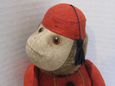 Antique Schuco Yes / No Bell Hop Monkey 12 1/2