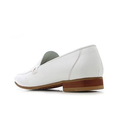 Handmade Men Party leather moccasins, Men White dress shoes, Men formal shoes - Image 4 of 4