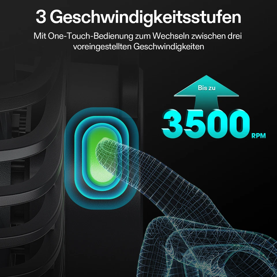 VIVOSUN AeroWave D4 Grow Tent Fan ,φ10cm Ventilator Clip On fan für GrowZelt - Bild 3 von 4