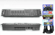 Chauvet DJ Obey 10 Rackmount 128-Ch Universal DMX Controller & 25Ft DMX Cable