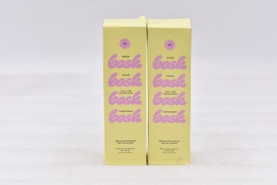 Lot of 2 Bask Sheer Moisturizing Sunscreen Lotion SPF 50 - 3.4oz Exp: 12/27