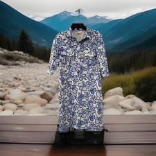 PERSIFOR Made In USA Winpenny Blue Shirt Dress Small Stretch Business Career