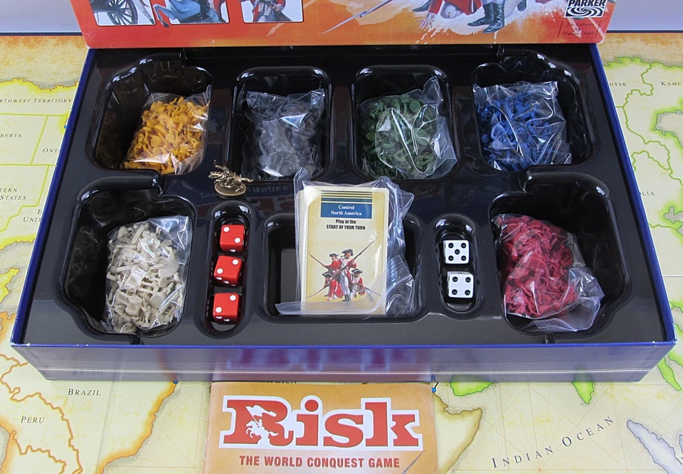 Risk Board Game Parker Bros 2004 The World Conquest Game Strategy 2-6 Players - Image 3 of 4