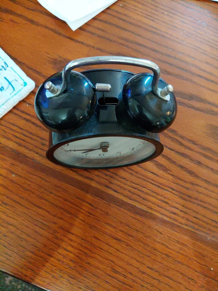 IKEA DEKAD 16589Alarm Clock, Silence Quartz Bell Low-Voltage Black Retro Design - Image 2 of 4