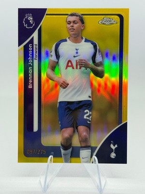 2025-26 Topps Chrome Premier League Brennan Johnson /275 refractor Tottenham