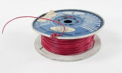 NOS Spool of 600+ft Red Hook-Up 24 AWG Wire (1854 RD001) MIL-W-76B Type LW