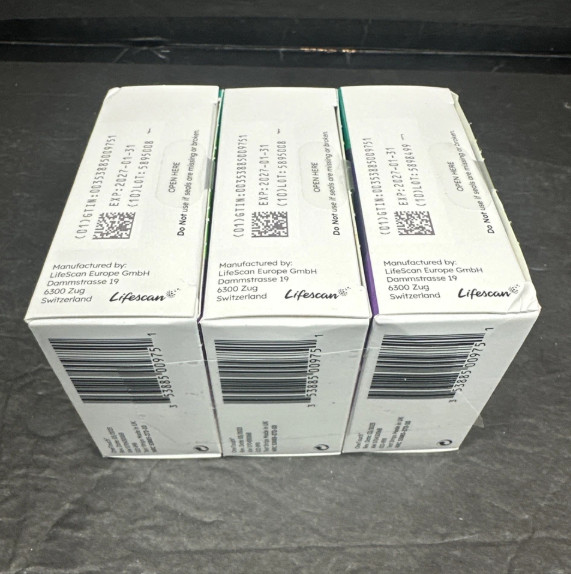 One Touch Verio Glucose Blood Test Strips 300 Count (3 bxs 100 each) Exp 1/31/27