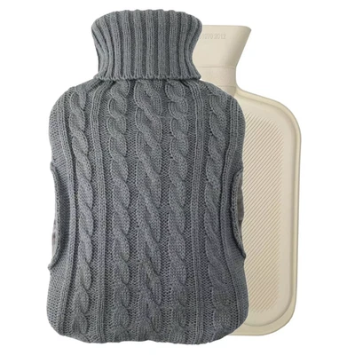 Hot Water Bottle With Cover Luxury Soft Fluffy 2L High Quality Rubber Faux Fur