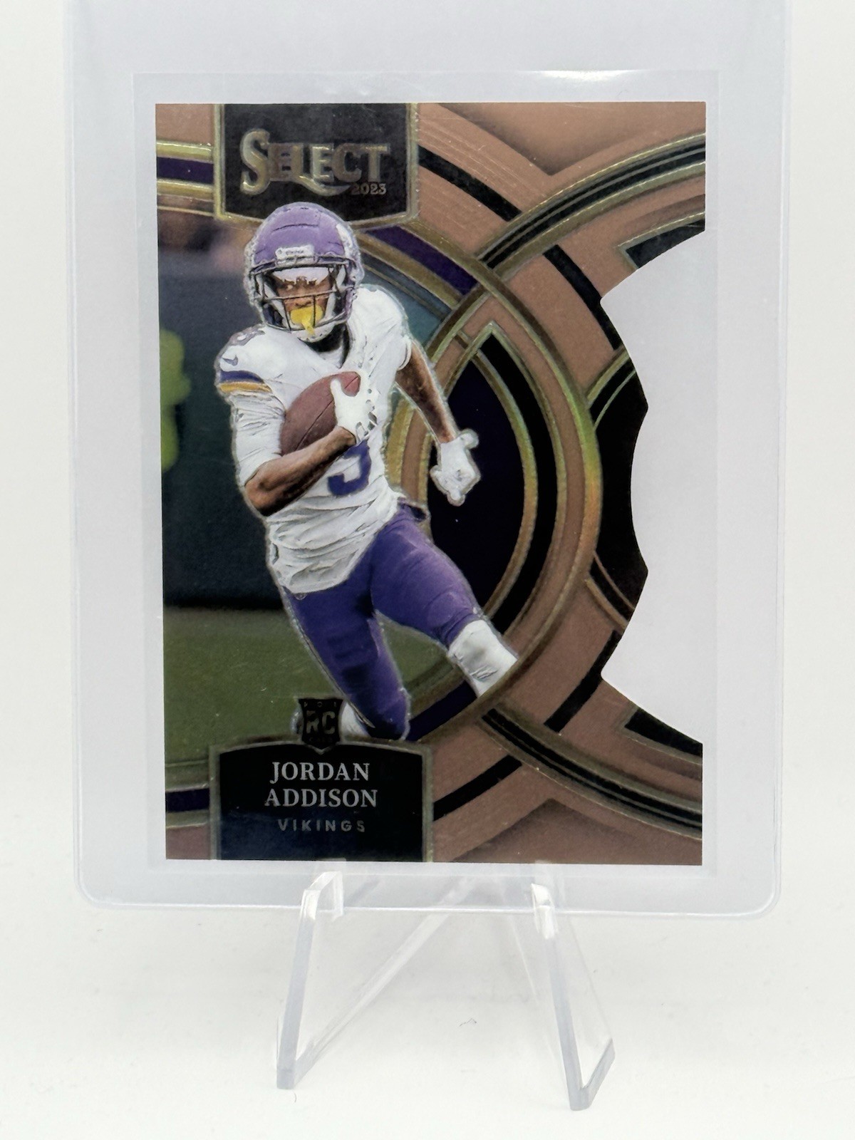 2023 Panini Select - Premier Level Jordan Addison #194 Copper Prizm Die-Cut /299