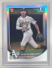 Jacob Wilson 2025 Bowman #9 Chrome Red RC Redemption Rookie
