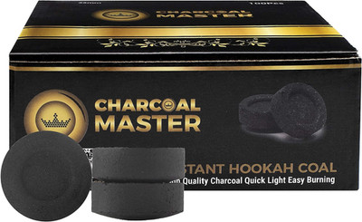 Charcoal Masters Hookah Coals Instant Light - Premium Charcoal Briquettes for Ho