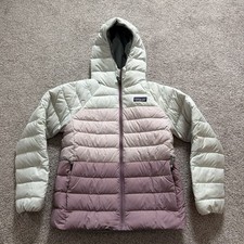 Patagonia Reversible Down Sweater Hoody Style 68640 Jacket Coat Girls Small 7/8