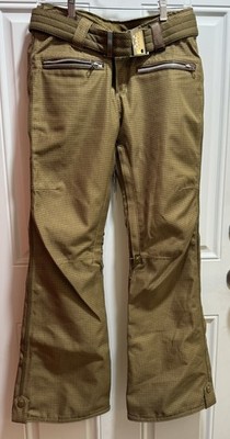 Holden Olive Green Houndstooth Snowboarding Snow Pants,  Pockets Women s S